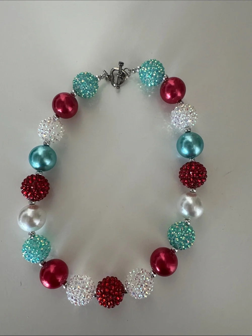 Girls Multicolor Sparkle Bead Earrings Necklace